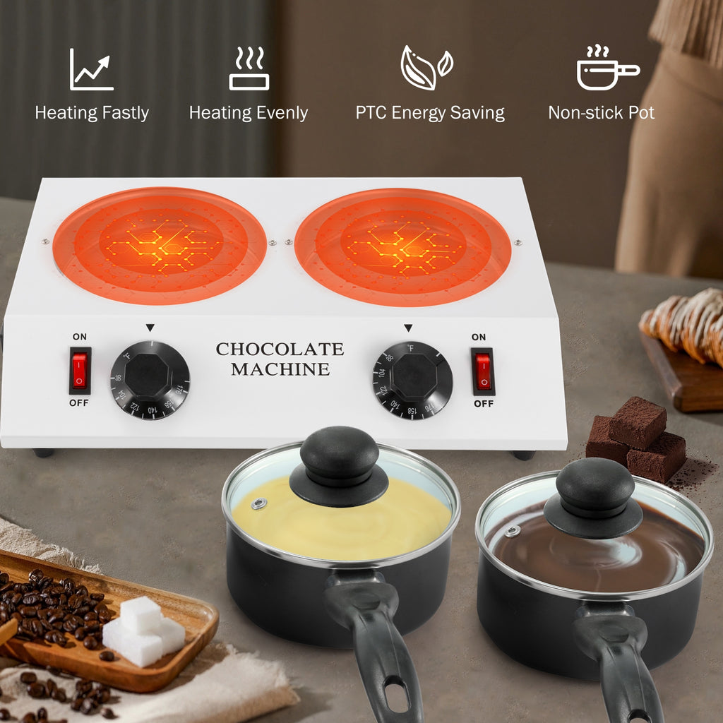 Chocolate Melting Pot, Double Pots Electric Melter A191623