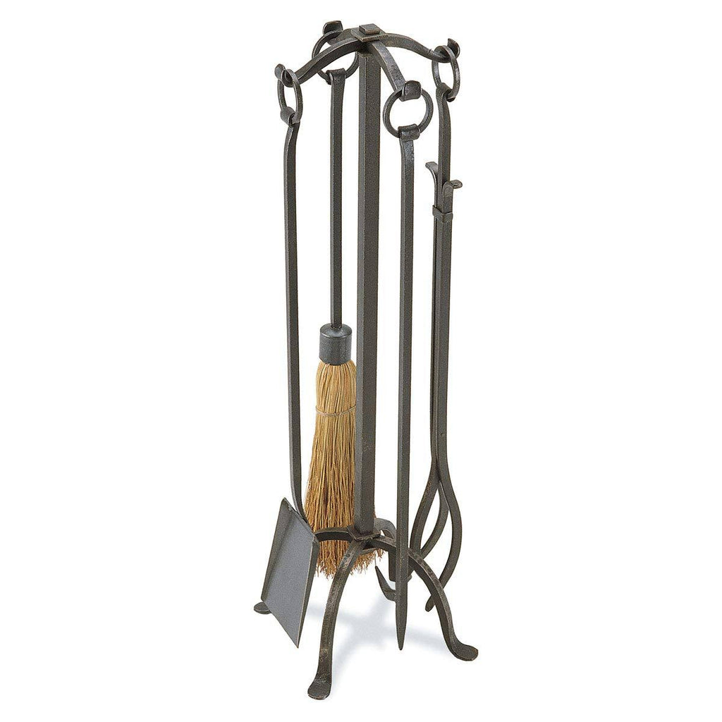 5 Piece Vintage Iron Fireplace Tool Set U334