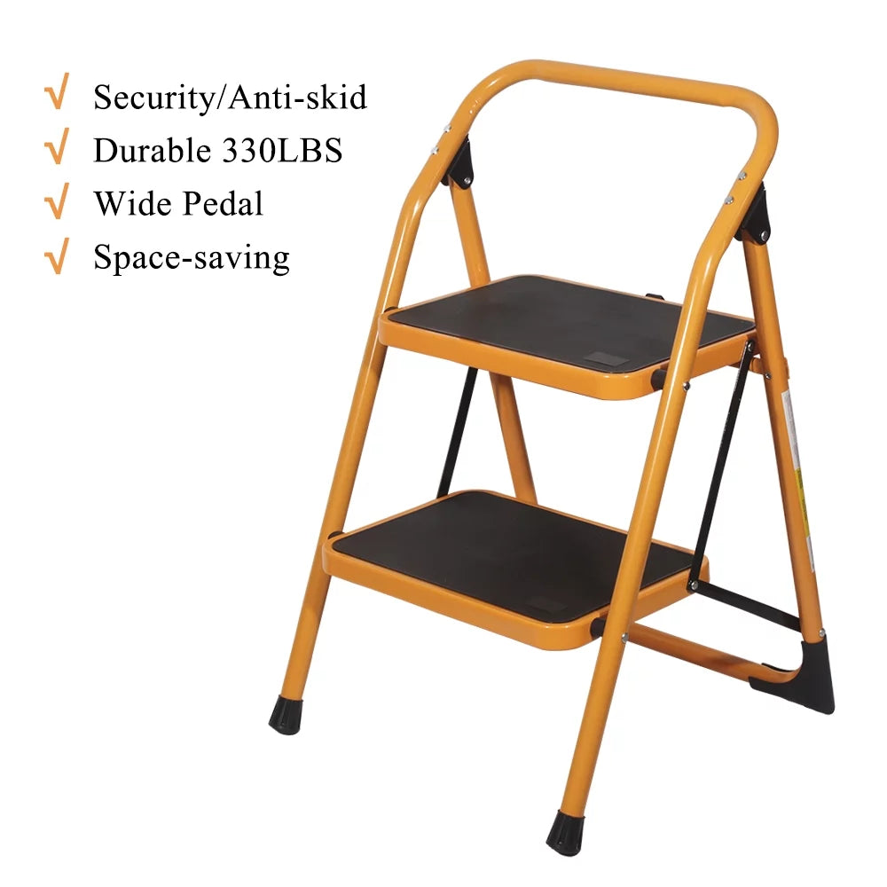 3-Step Ladder, 330 lb. Load Capacity, Iron I670810