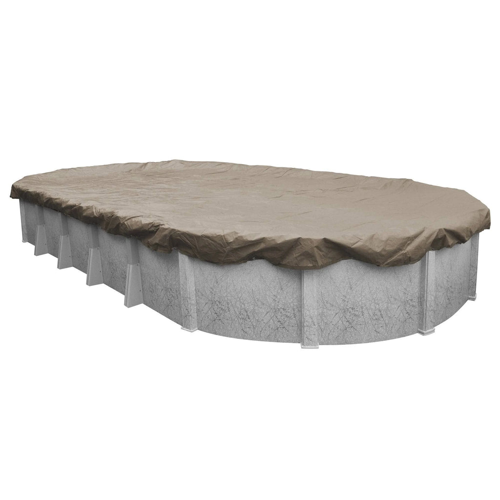 Beige Oval Pool Winter Cover, 16 x 32 ft T3058