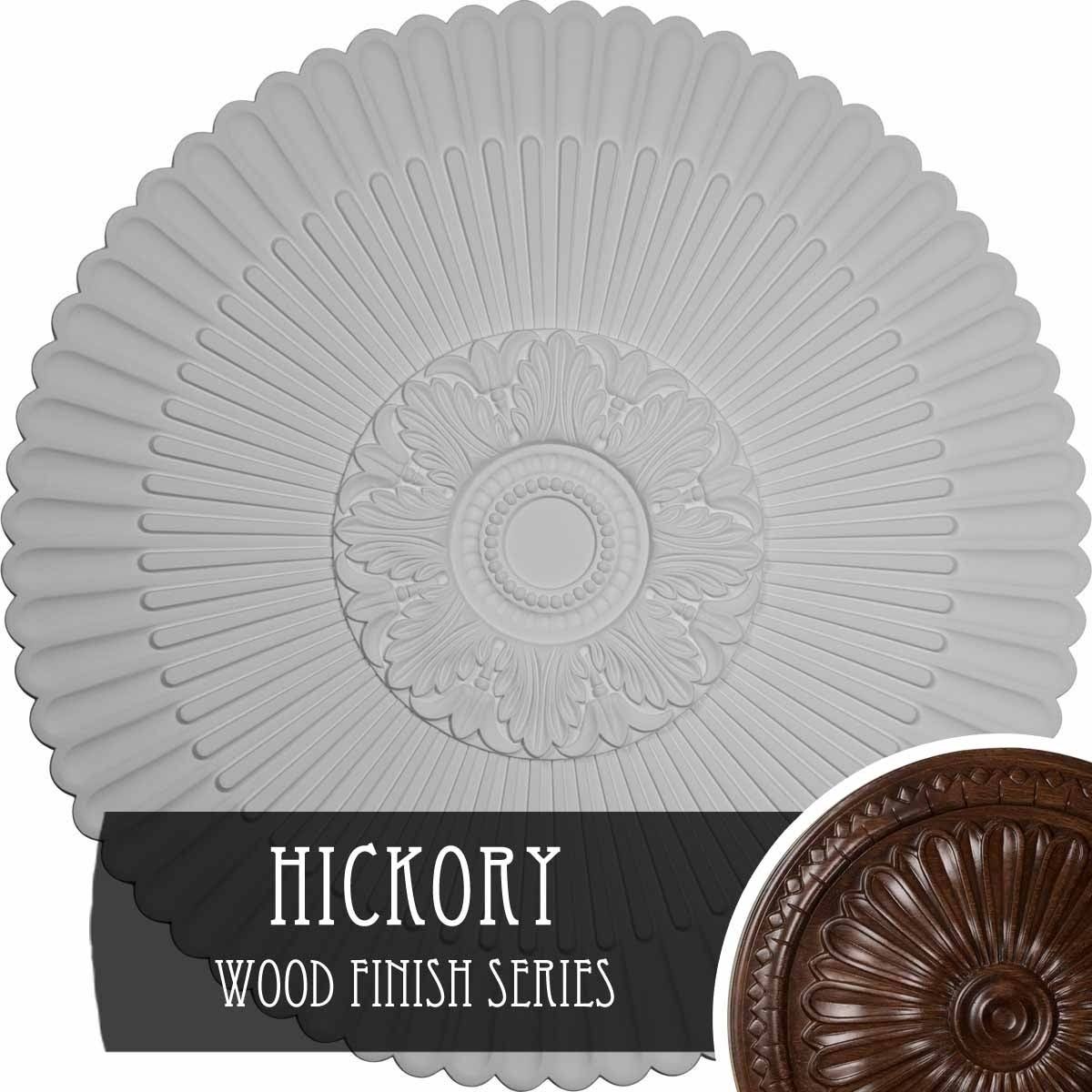 Hand-Painted Hickory Ceiling Medallion W38316