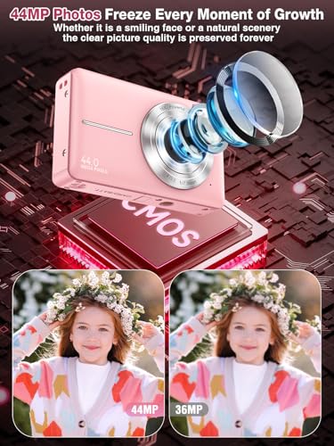 Pink 44MP 1080P Compact Digital Camera X872