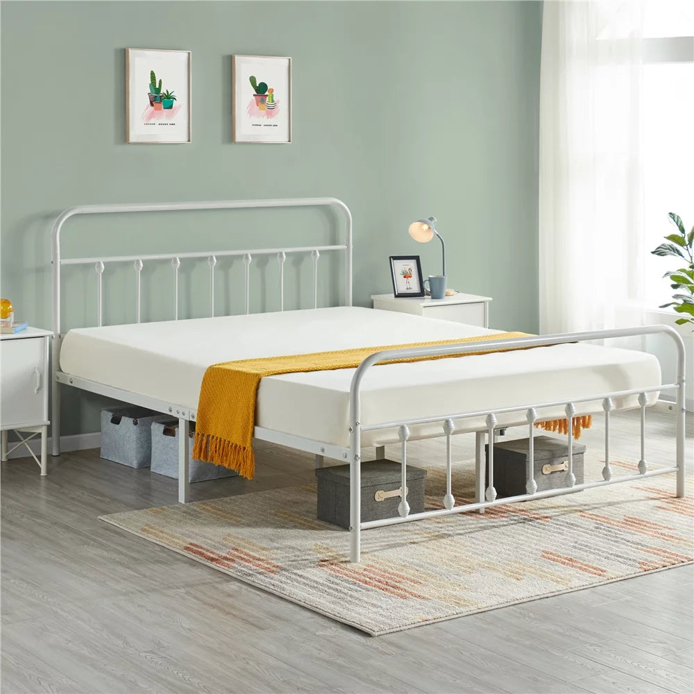 Queen Metal Bed Frame with Headboard & Footboard R10668