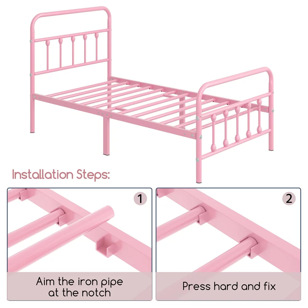 Queen Metal Bed Frame with Headboard & Footboard R10668