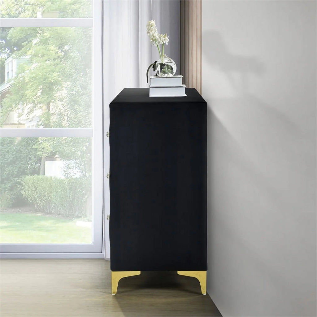 Black Velvet 6 Drawer Dresser C4501