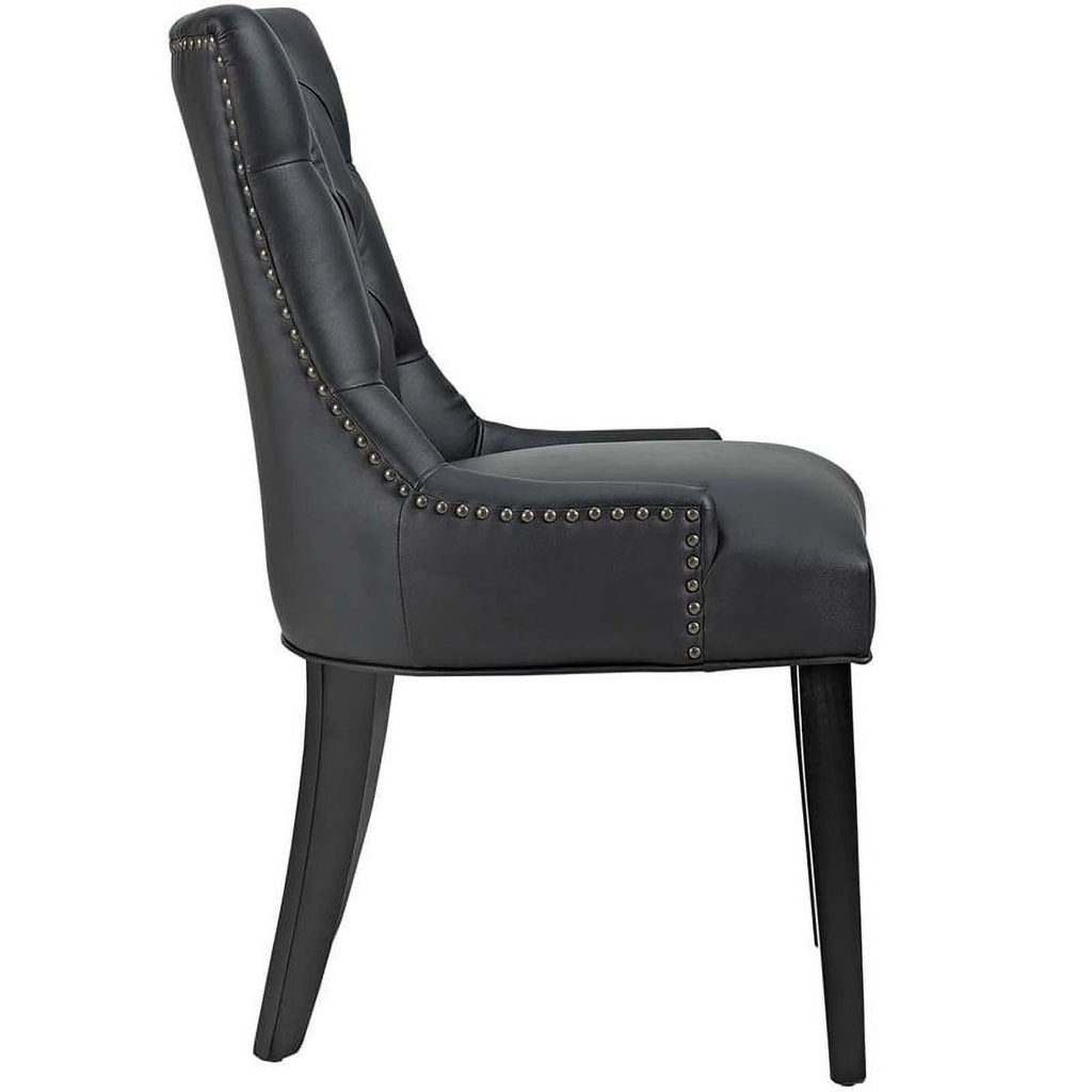 Black Faux Leather Dining Side Chair N39989