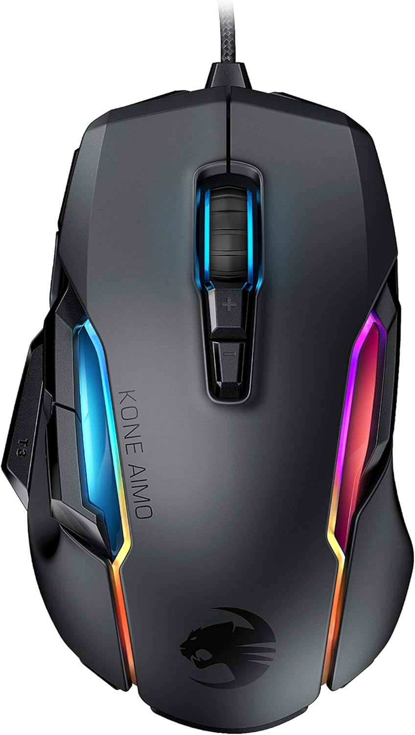 White Ergonomic Wired Gaming Mouse with RGB Lighting W876