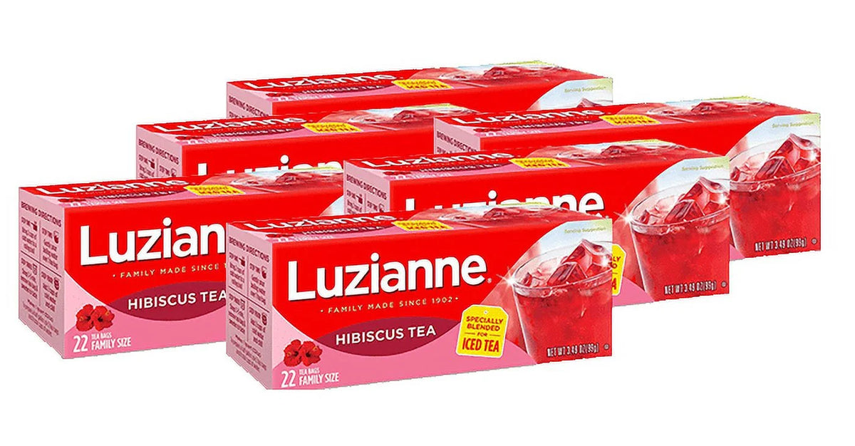 Family Size Iced Hibiscus Tea, 22 Count Pack of 6 Z92292