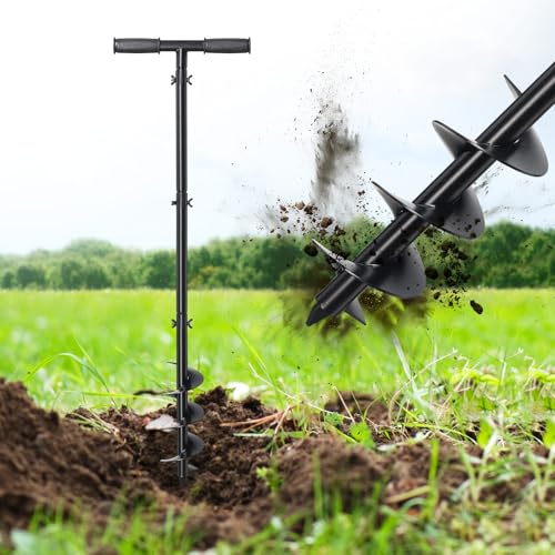 38 Inch Post Hole Digger Hand Auger Spiral Drill R7073