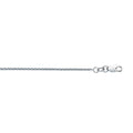 18K White Gold Round Wheat Chain with Lobster Clasp D59699