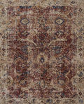 Red Beige 6'7 x 9'4 Rug W3330