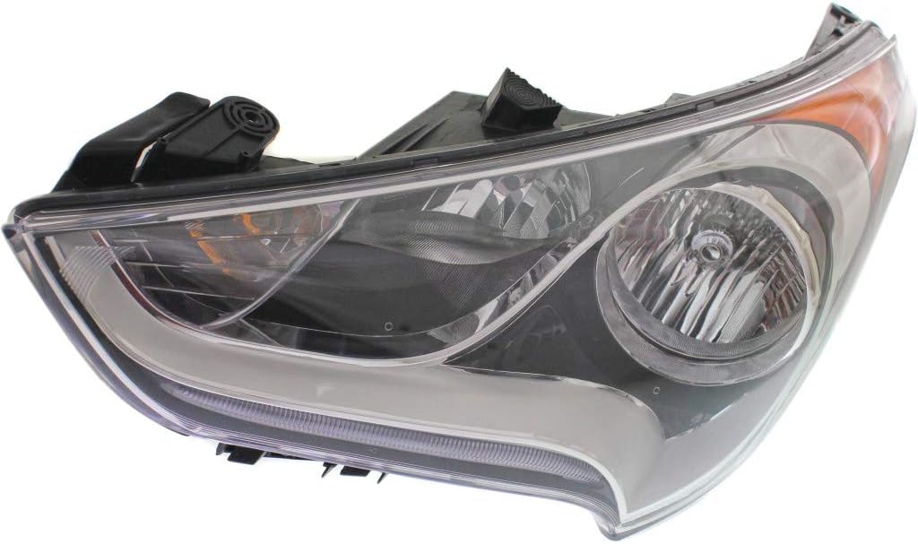 Hyundai Veloster Headlight Assembly 2012-2016 Passenger Side Multireflector with Bulbs T626901