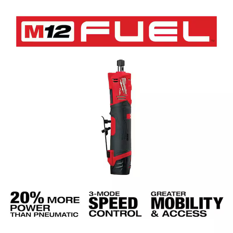 12V Lithium-Ion Brushless Cordless 1/4 in. Straight Die Grinder Kit S676127