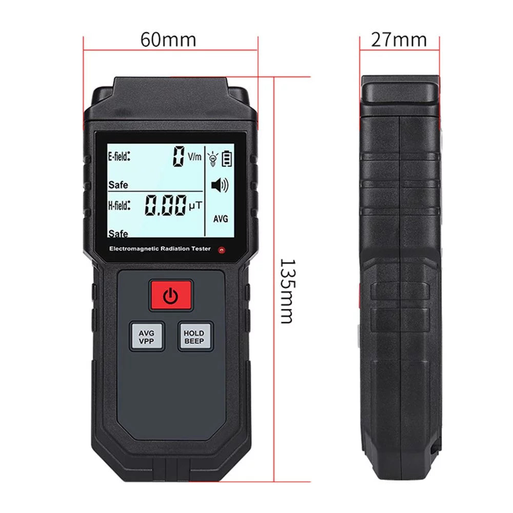 High Precision EMF Meter Electromagnetic Radiation Tester Digital Display X6372