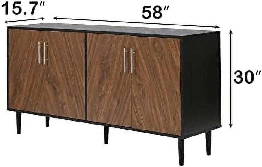 Black 4 Door 58 Inch Sideboard Z205810
