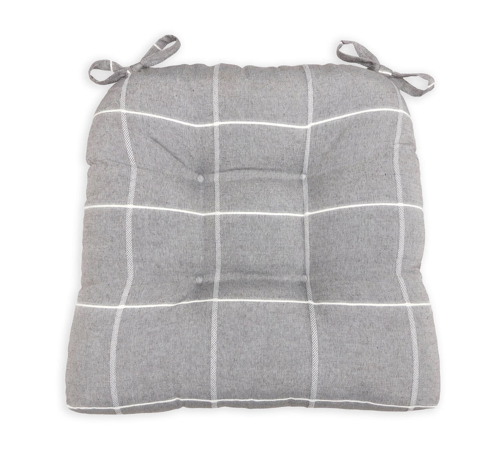 Set of 2 Charcoal Chair Cushions Q422887