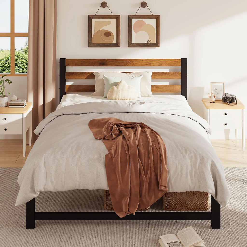 Queen Platform Bed Frame with Headboard X881882