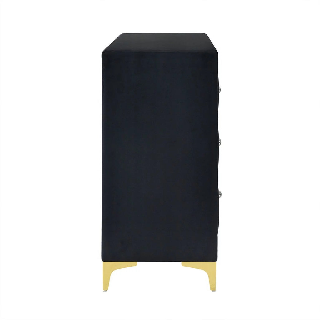Black Velvet 6 Drawer Dresser C4501