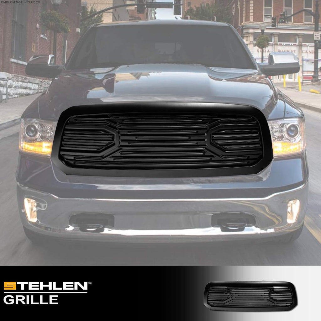 Matte Black Front Hood Bumper Grille for Ram 1500 R709