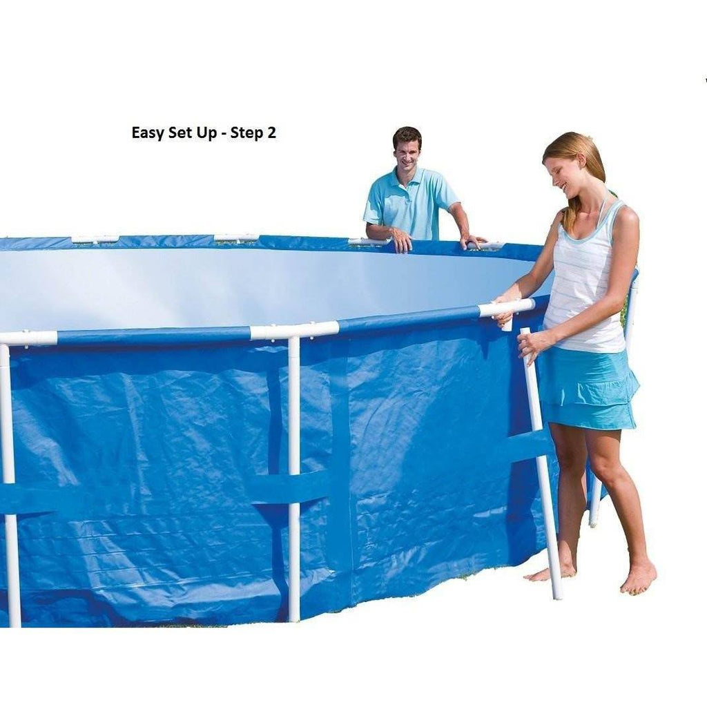 15ft x 48in Steel Pro Frame Above Ground Pool with Cartridge Filter Pump K8636