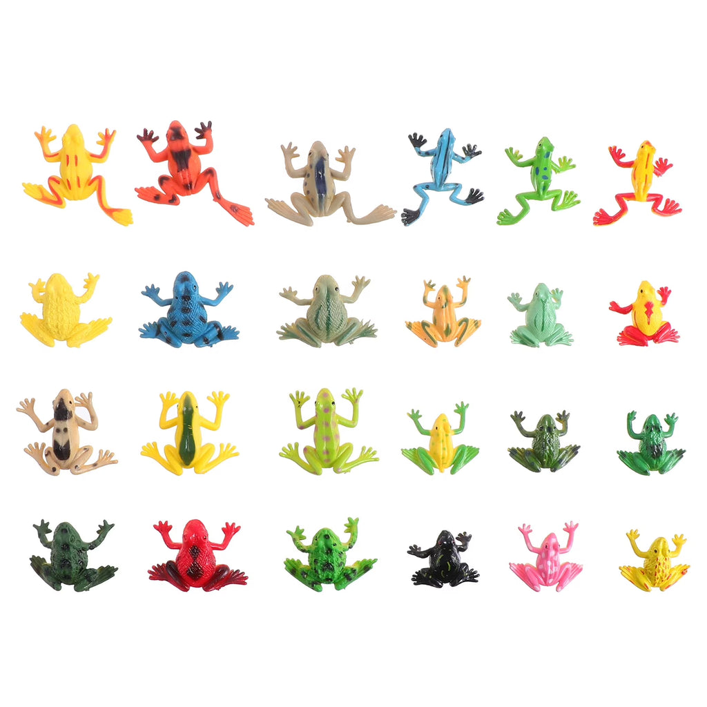 96 Pcs Miniature PVC Frog Garden Statue R754315