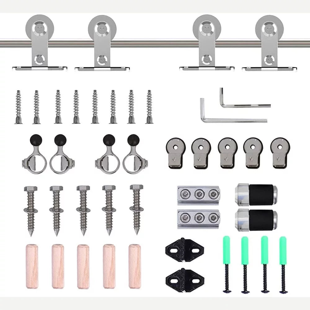 14Ft Stainless Steel Sliding Barn Door Hardware Kit I739