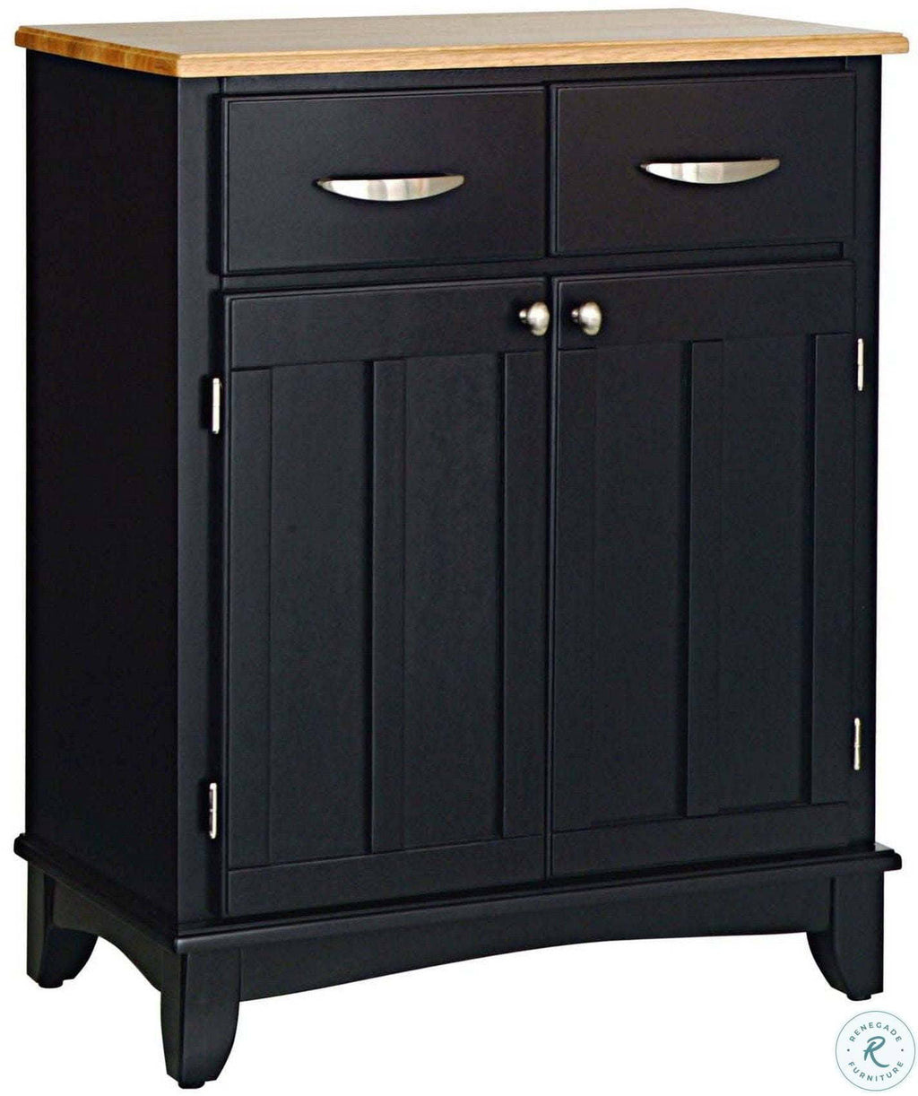 Black Wood Top Buffet with Hutch D57323