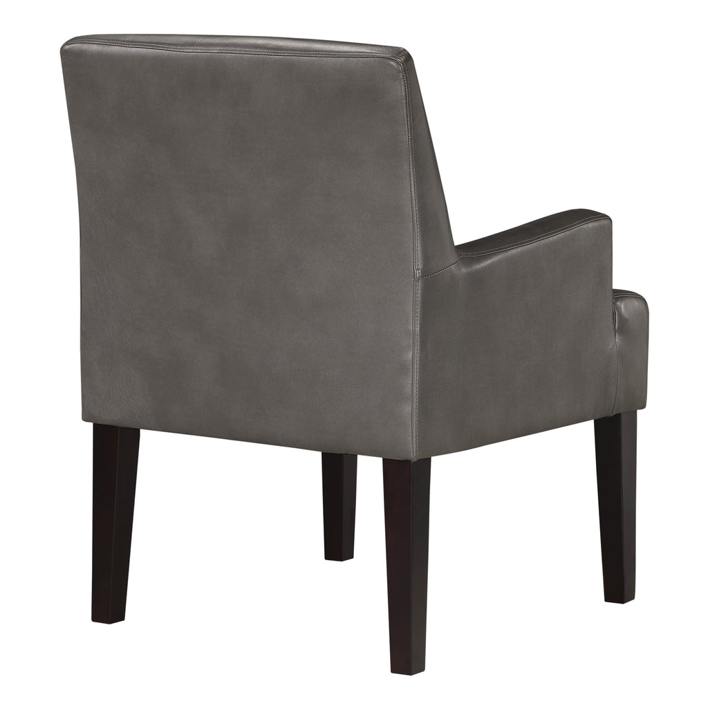 Pewter Faux Leather Guest Chair S715