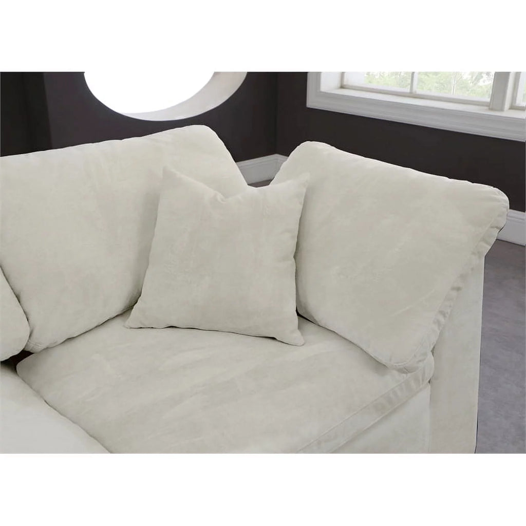 Cream Velvet Modular Sectional O30966