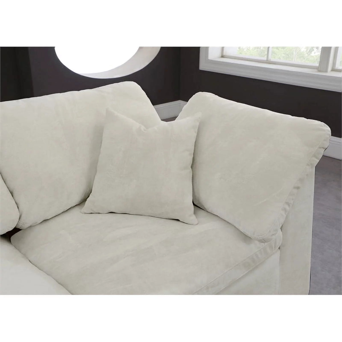 Cream Velvet Modular Sectional O30966
