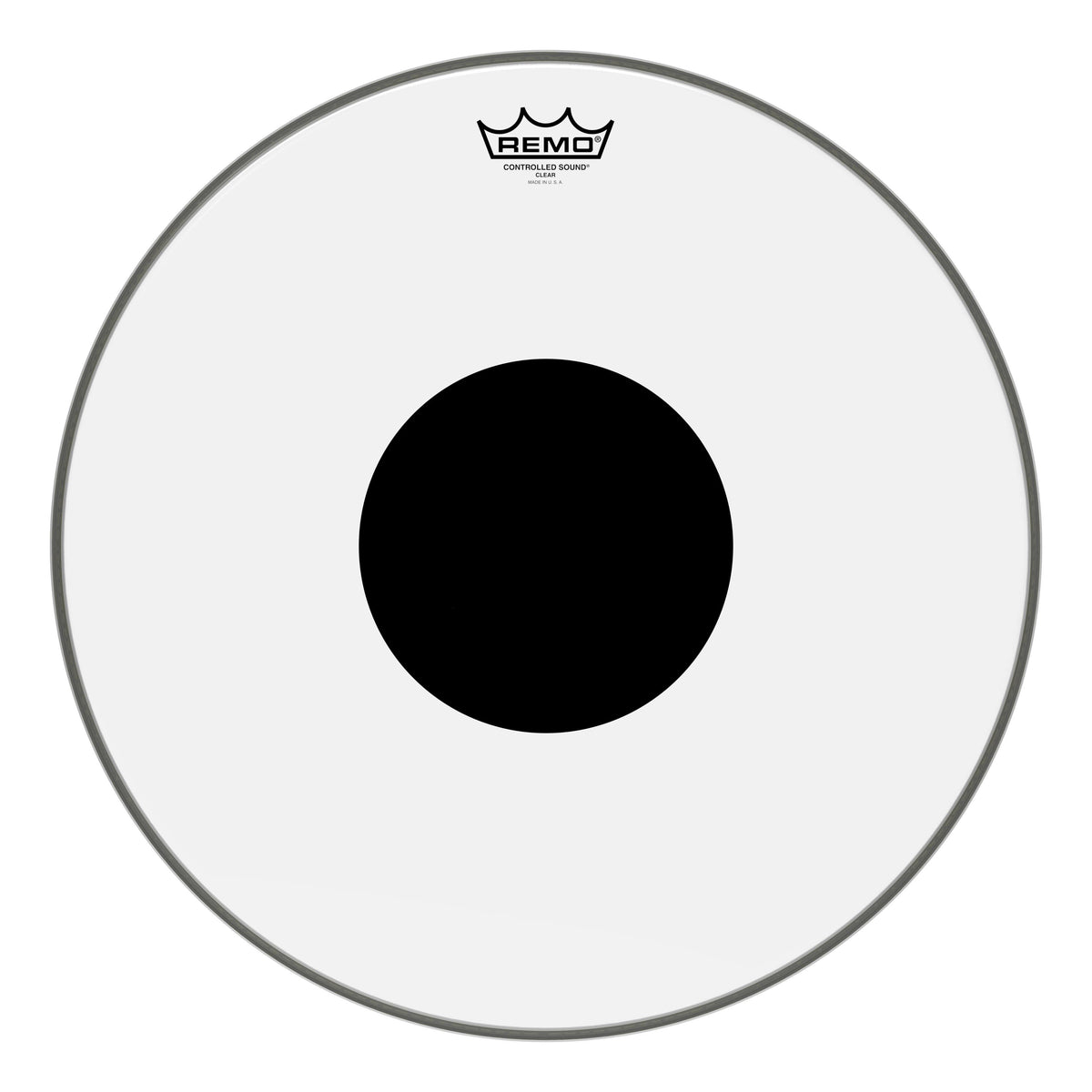 Clear Controlled Sound Drumhead 18 inch with Black Dot R618