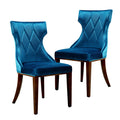 Velvet Dining Chair Set of 2 Cobalt Blue V262080