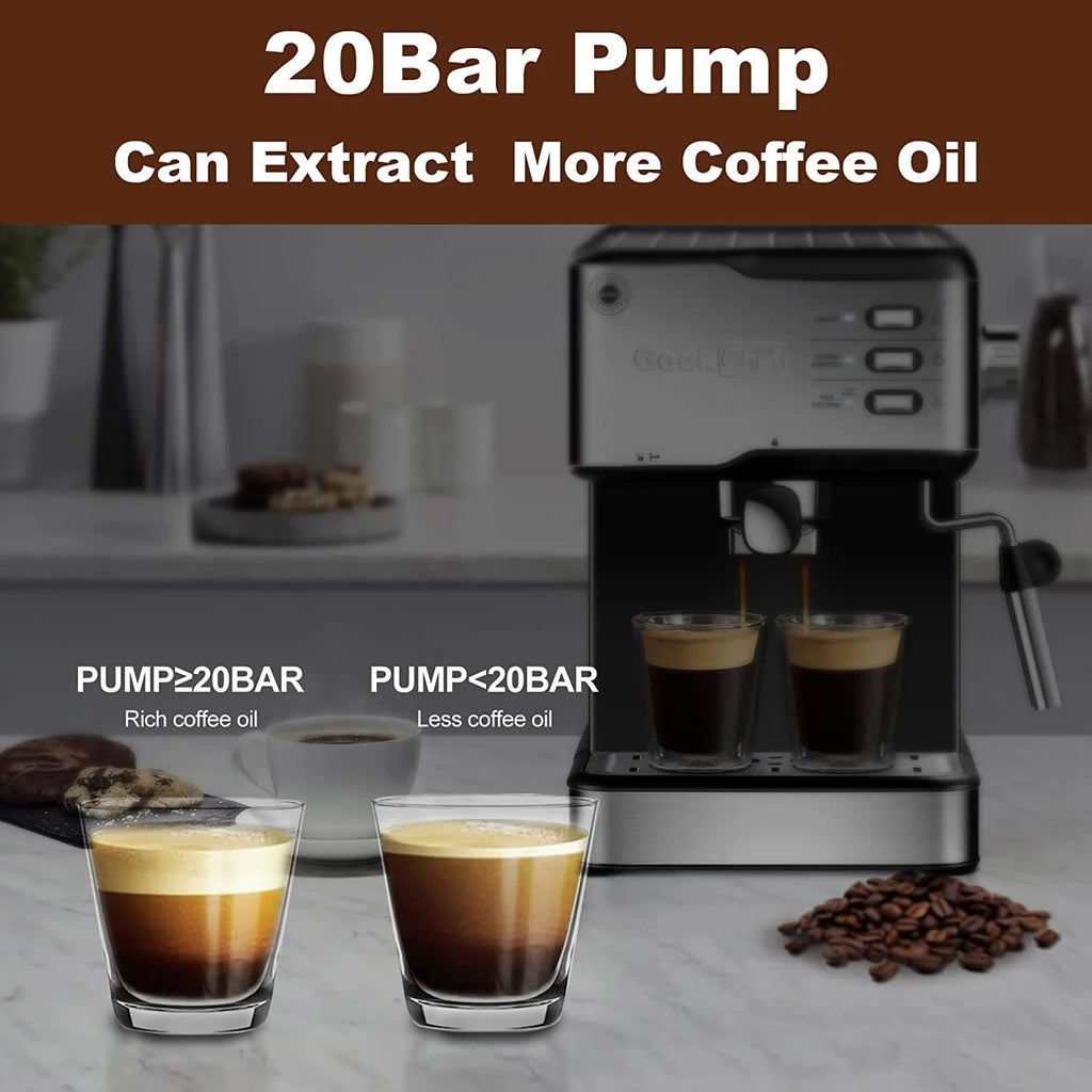 20 Bar Espresso Machine with Milk Frother Steam Wand Q6555