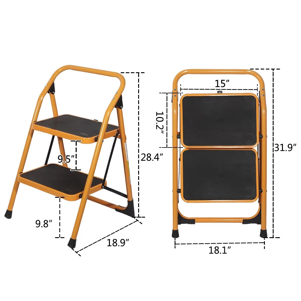 3-Step Ladder, 330 lb. Load Capacity, Iron I670810