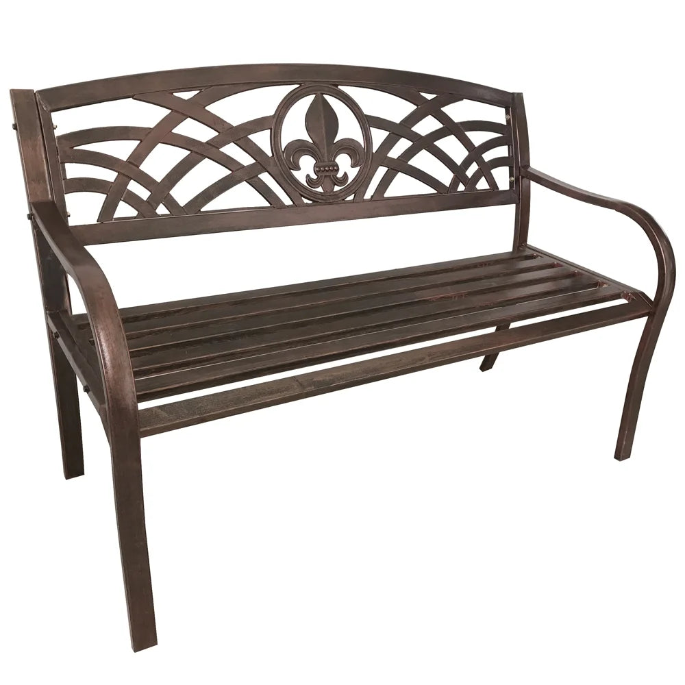 Bronze Metal Patio Bench R693225