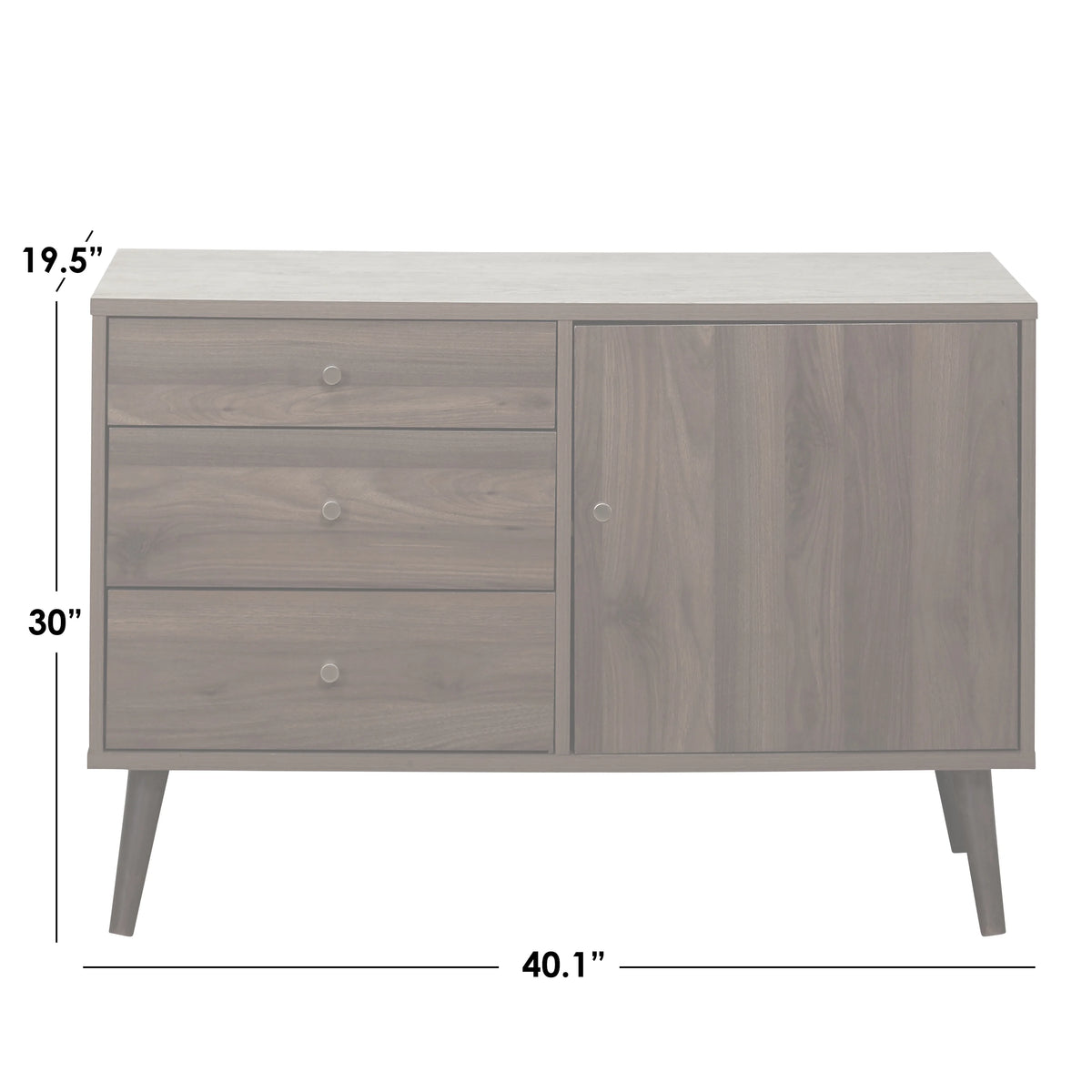 Black Mid Century Modern Dining Sideboard Buffet C3238