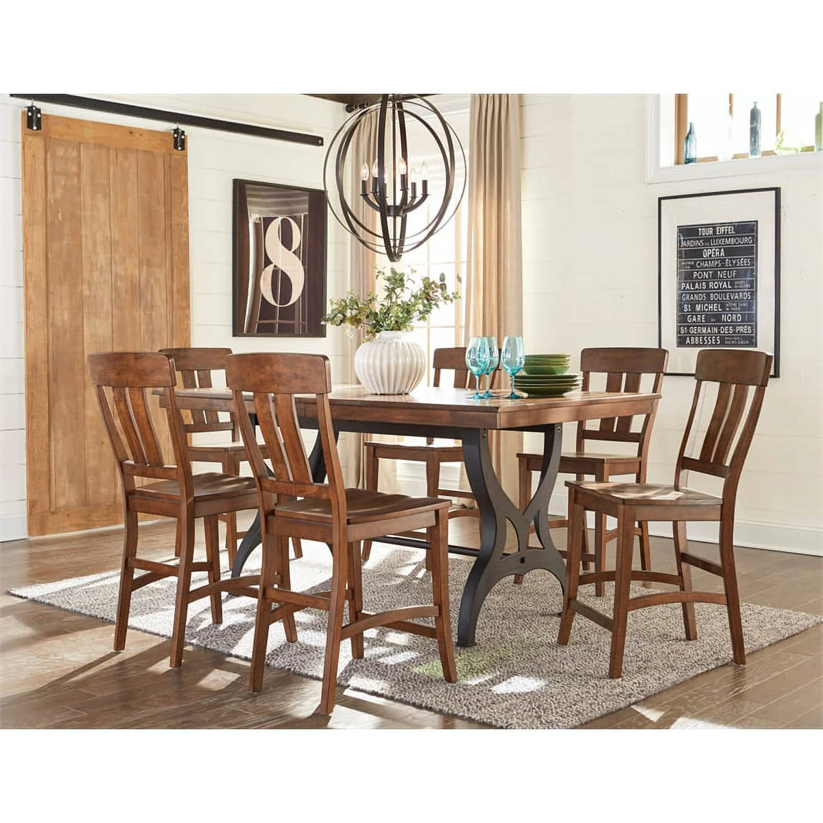 Traditional Wood Gathering Table E5022