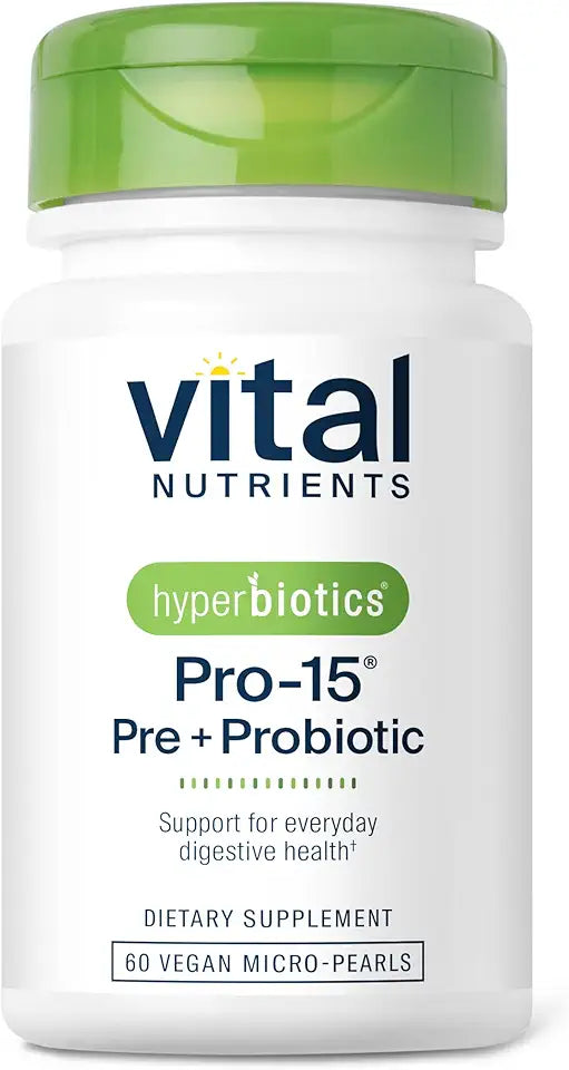 Prebiotics + Probiotics 15 Strains 60 Vegan Time Release Pearls U643272