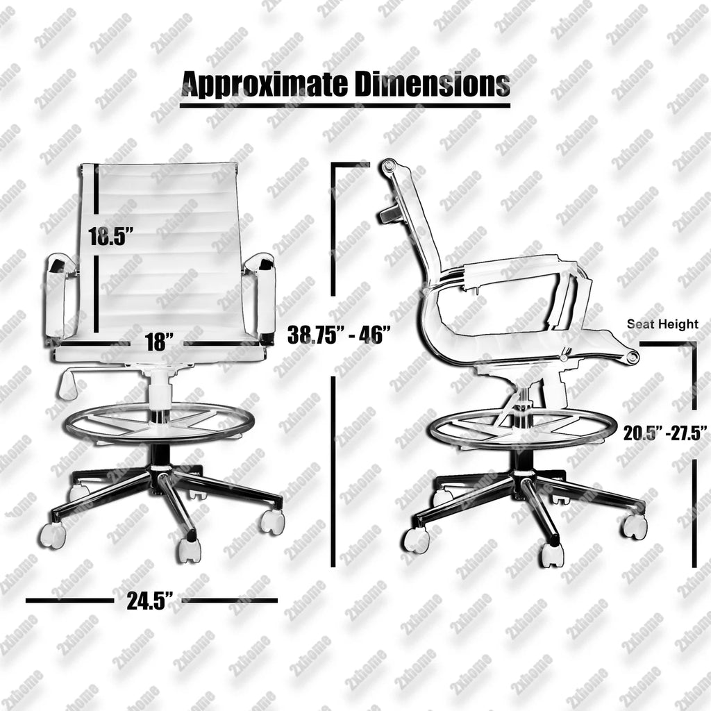 Tan Ribbed Drafting Chair with Wheels and Arms B57754