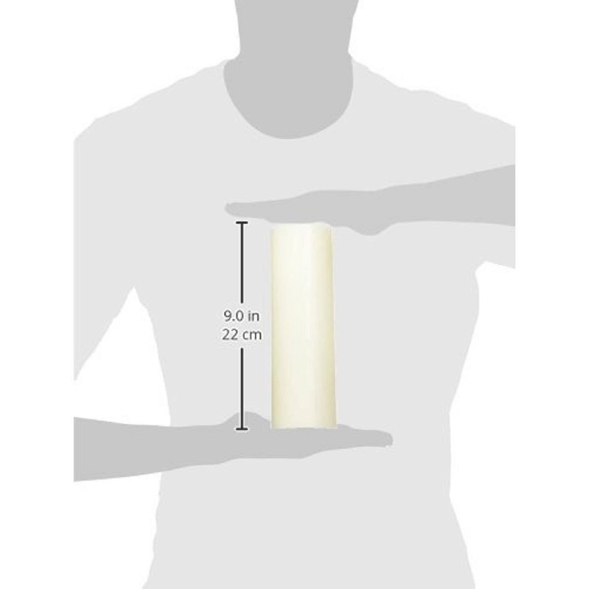 White LED Pillar Candle with Moving Flame M847576