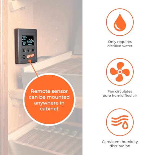 Cigar Humidor Humidifier with LCD Humidity & Temperature Display R6005