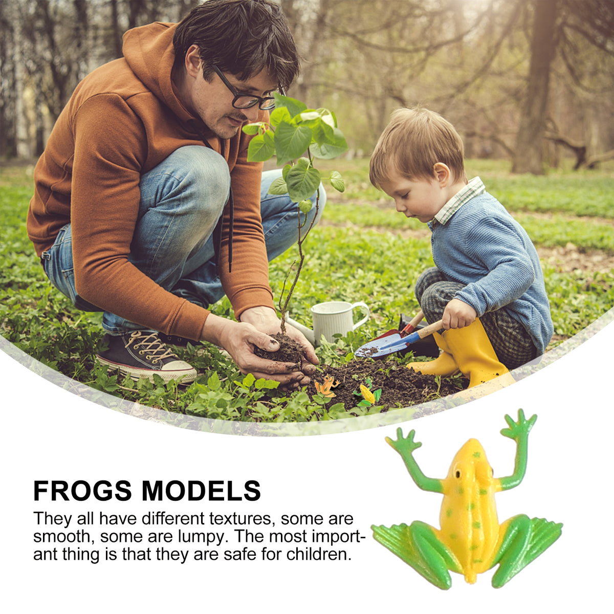 96 Pcs Miniature PVC Frog Garden Statue R754315